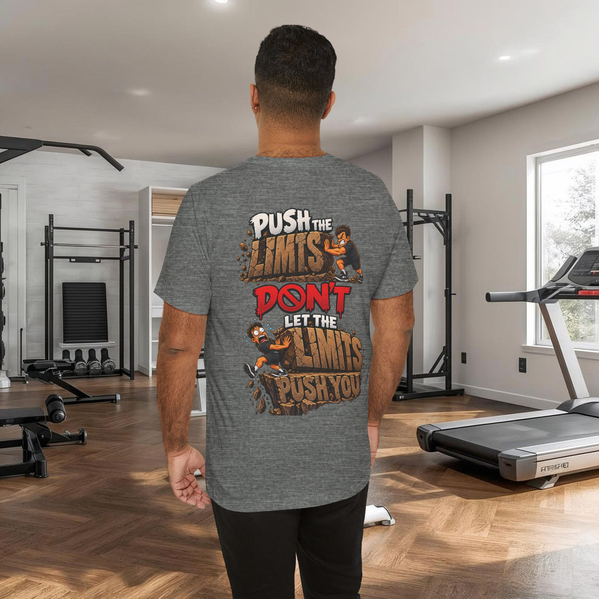 Push the Limits Tee — Motivational Vintage Gym Shirt