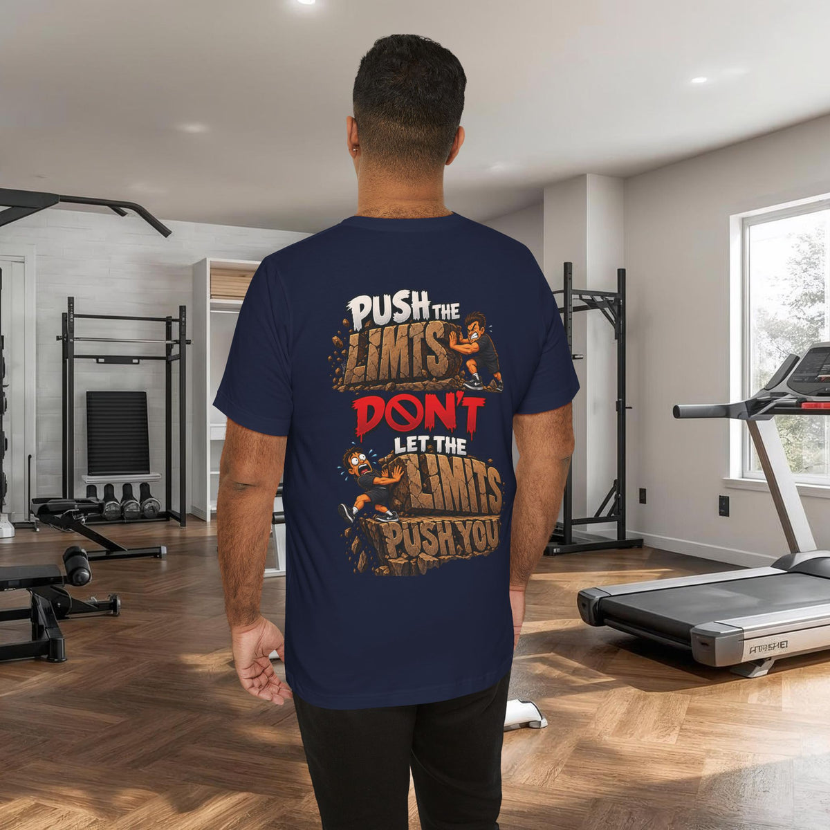Push the Limits Tee — Motivational Vintage Gym Shirt