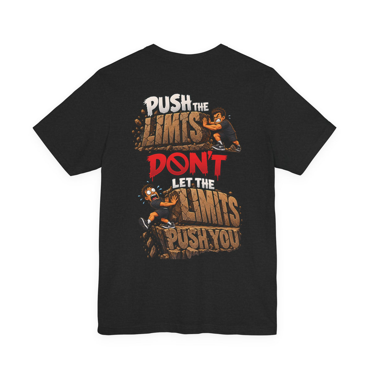 Push the Limits Tee — Motivational Vintage Gym Shirt